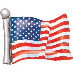 Ballon Alu Forme de drapeau AMERICAIN