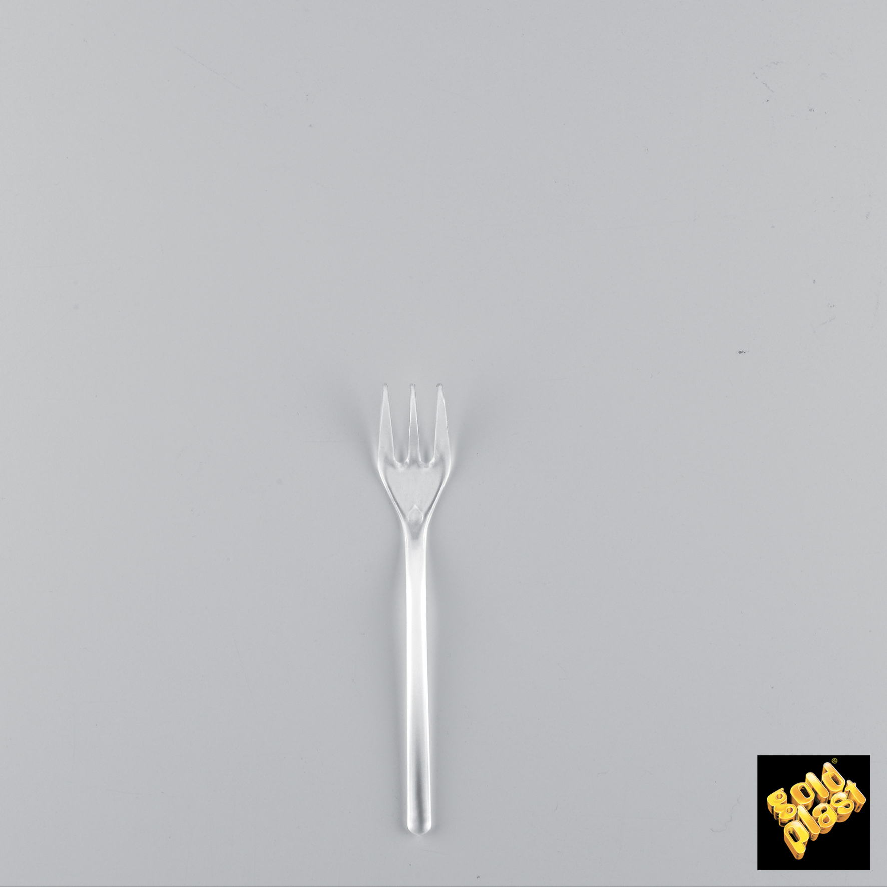 100 Mini Fourchette Transparentes 10 cm