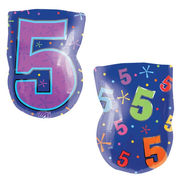 Ballon anagram en formes de chiffres 45cm le 0
