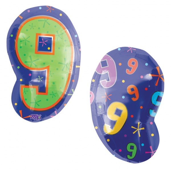 Ballon anagram en formes de chiffres 45cm le 8