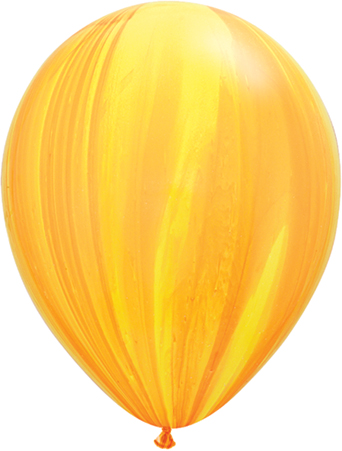 Ballons Qualatex Superagate Jaune/Orange 11(28cm)