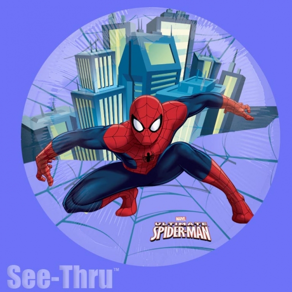 Ballon Alu Rond Anagram Spiderman Ultimate  Transparent 66 cm