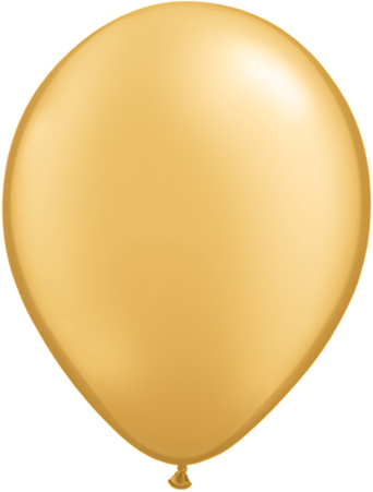 Ballons Qualatex Or Gold" 5" (12cm) poche de 100 ballons