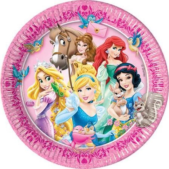 8 Assiettes Jetables 23cm Princesses Disney