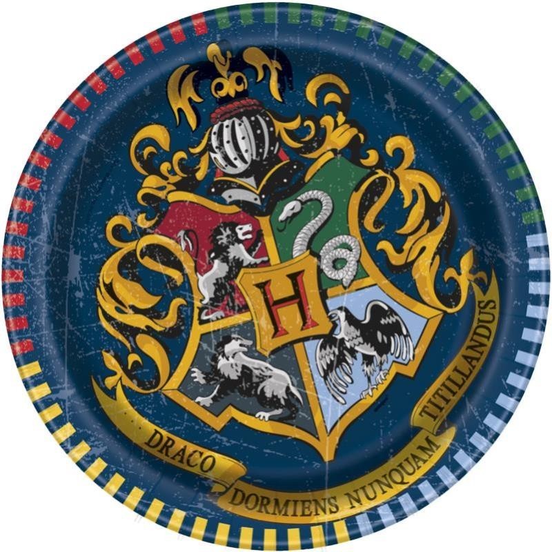 8 Assiettes en carton Harry Potter 18 cm
