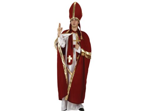 Costume Adulte Luxe d’évêque Rouge Taille M/L et XL