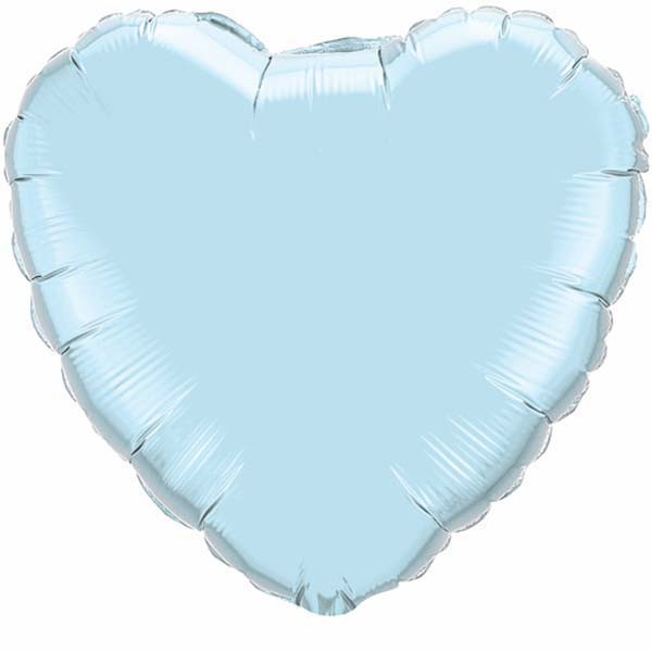 Ballon Alu Coeur Bleu  Perl&eacute;  90cm (36)