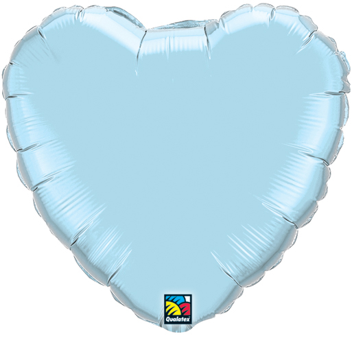 Ballon Alu Coeur Bleu pale perl&eacute; 45cm (18)