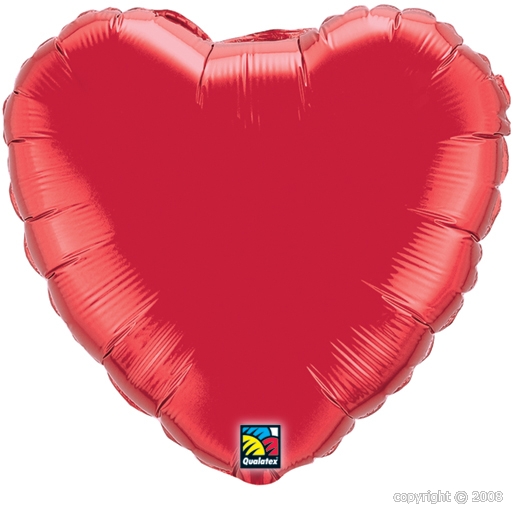 Ballon Alu Coeur Qualatex ruby red 18&#039;&#039;   45cm