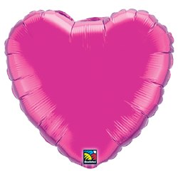 Ballon Alu Coeur Rose Fushia 45cm (18)