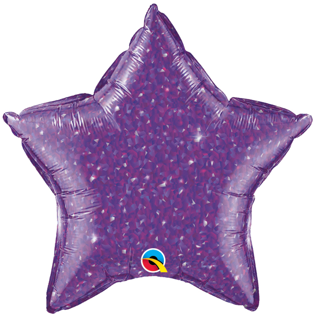 Ballon Alu Etoile Crystal Violet Purple  50cm (20) Qualatex