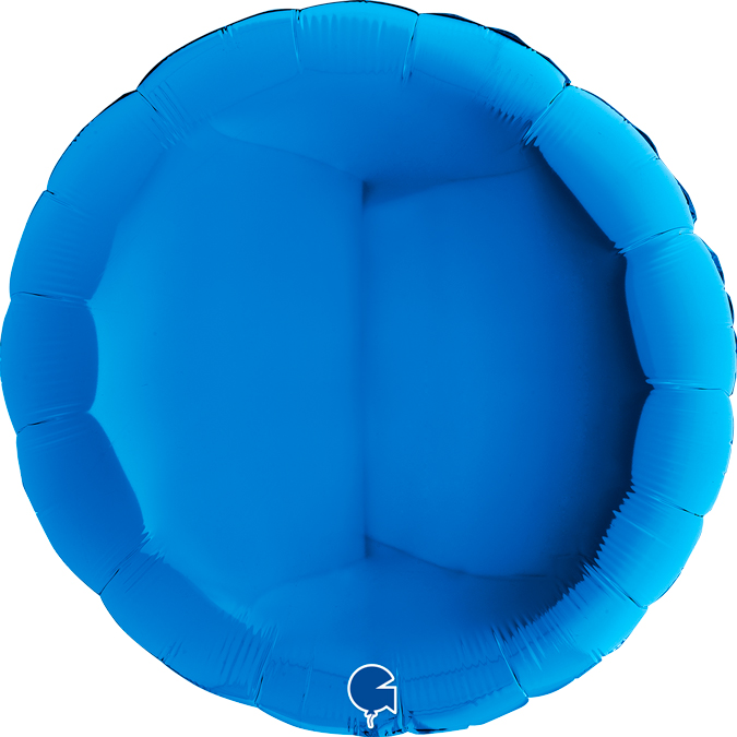 Ballon Alu Rond 36  90 cm  Bleu