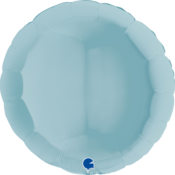Ballon Alu Rond 36 90 cm Bleu Pastel