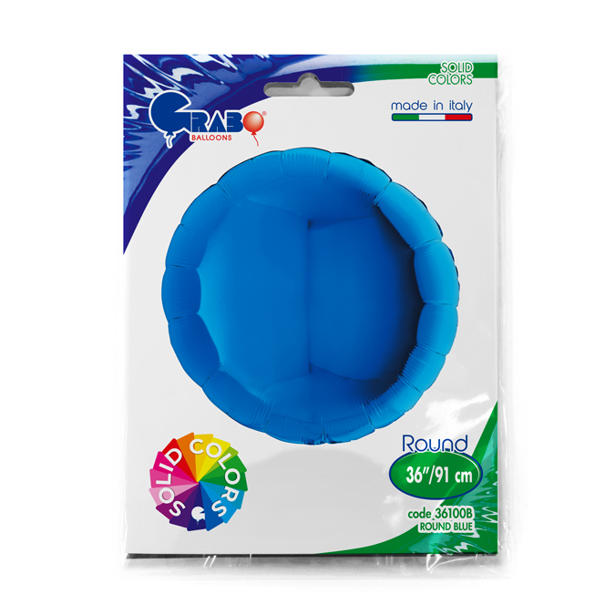 Ballon Alu Rond 36  90 cm  Bleu