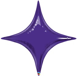 Ballon Alu forme d&#039;&eacute;toile &agrave; quatre pointes STARPOINT Violet  (20) 50cm