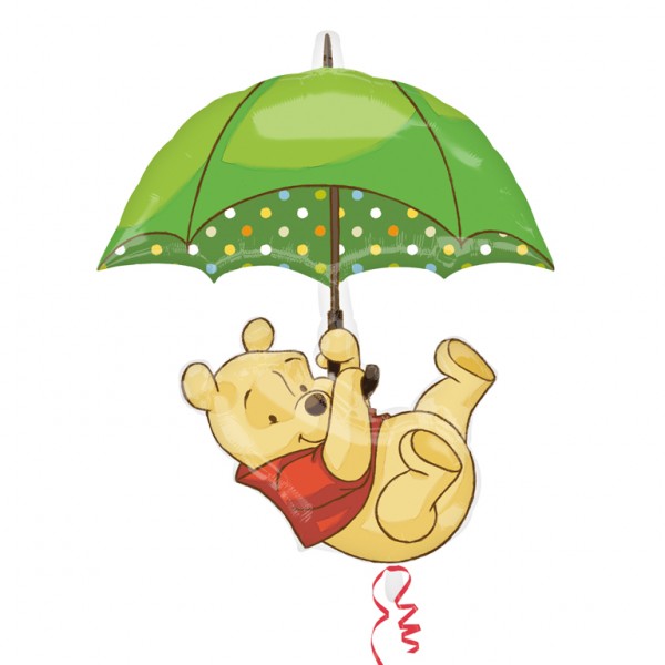 Ballon Alu  winie l&#039;Ourson et Parapluie Super Shape