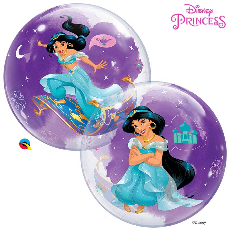 Ballon BUBBLES Qualatex 56cm de diam&egrave;tre Princesse Belle  Disney