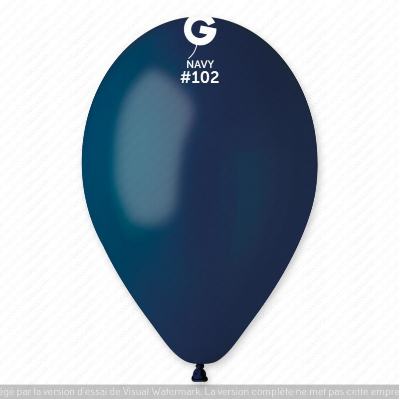 Ballon GEMAR 12'' 30 cm BLEU Navy en poche de 50 ballons