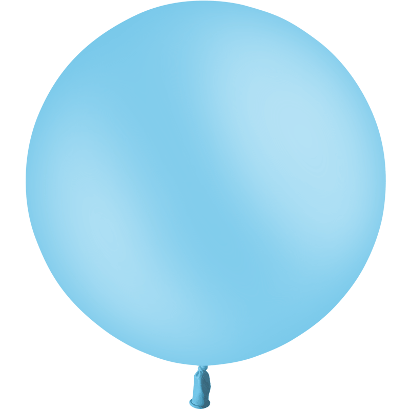 Ballon Latex Rond 90 cm 3&#039; Bleu Ciel Qualit&eacute; Professionnelle