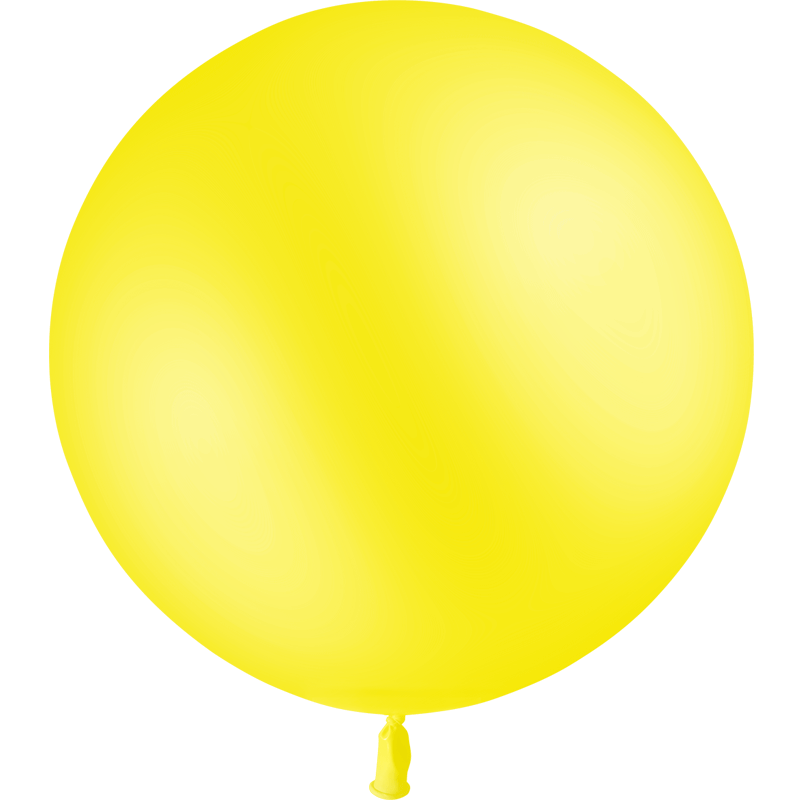 Ballon Latex Rond 90 cm 3&#039;  Jaune 020