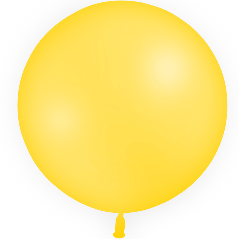 Ballon Latex Rond 90 cm 3&#039; Jaune Or  Qualit&eacute; Professionnelle
