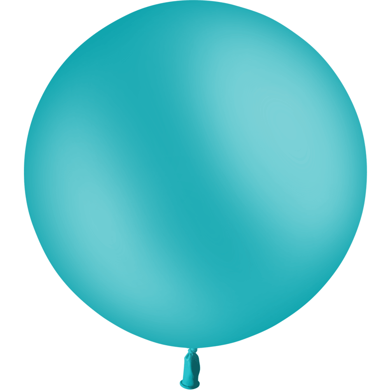 Ballon Latex Rond 90 cm 3&#039; Turquoise Qualit&eacute; Professionnelle