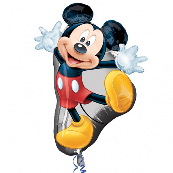 Ballon alu Anagram Amscan forme de Mickey Disney gonflage &agrave; l&#039;air ou l&#039;h&eacute;lium