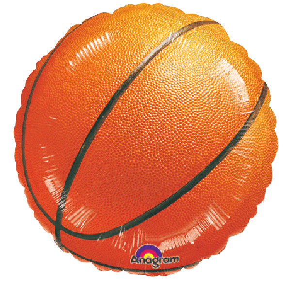 Ballon alu Anagram forme de ballon bascket 18"  45cm