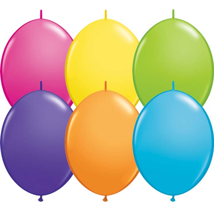 Ballons Qualatex Quicklink Assortiment Tropical en poche de 50 Ballons 12" (30cm)