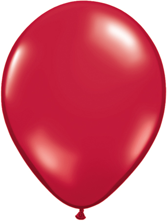 Ballons Qualatex Rouge cristal Ruby Red 5 (12cm) poche de 100 ballons