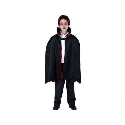 Cape de Vampire Halloween Enfant noir et rouge Taille Unique