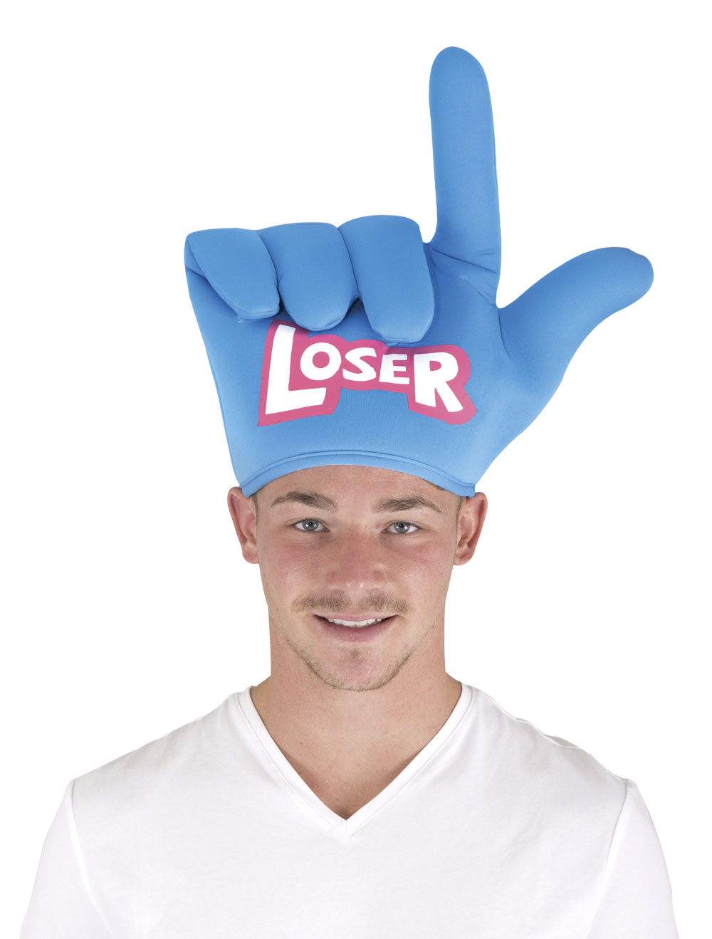 Chapeau Adulte Forme de Main Bleu  Loser 