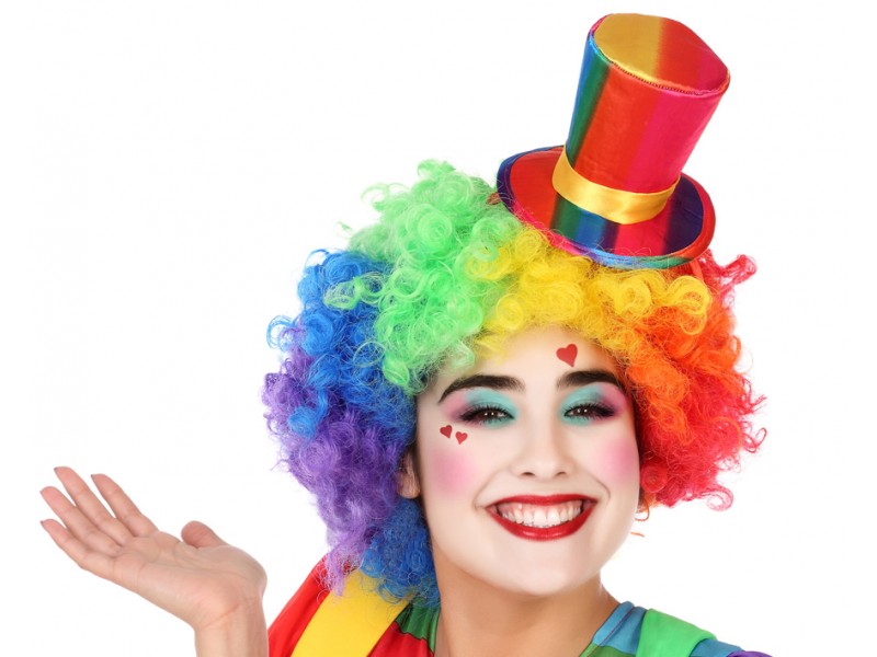 Chapeau de clown Adulte Bibi multicolore