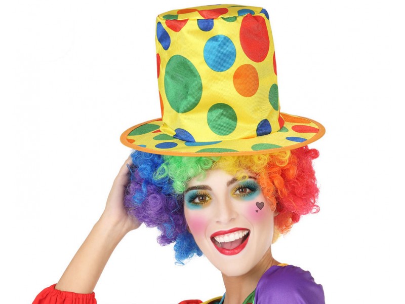 Chapeau de clown Adulte multicolore souple