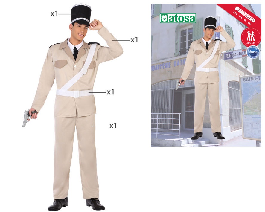 Costume Adulte de Gendarme de ST Tropez  Taille M L