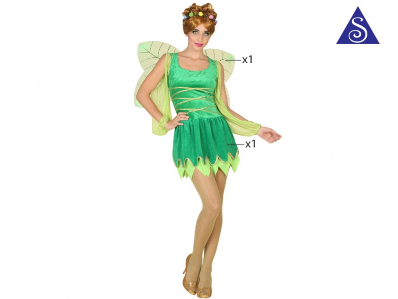 Costume Femme F&eacute;e Verte Taille XS/S ou M/L