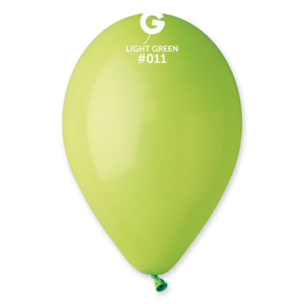 Ballon GEMAR 12&#039;&#039; 30 cm  VERT LIME en poche de 50 ballons