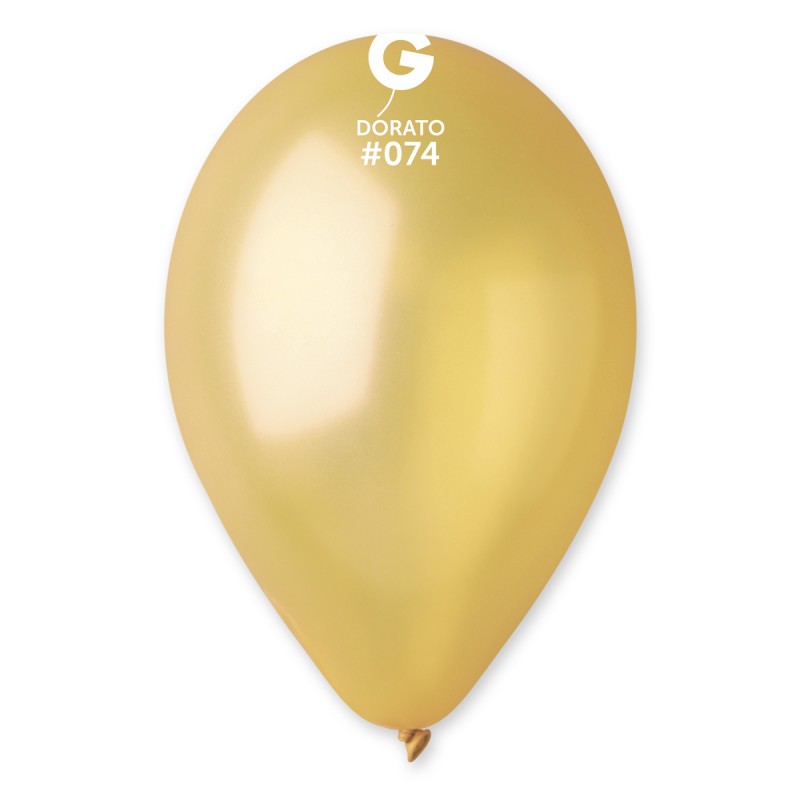 Ballon GEMAR 12&#039;&#039; 30 cm Dor&eacute; en poche de  50 ballons