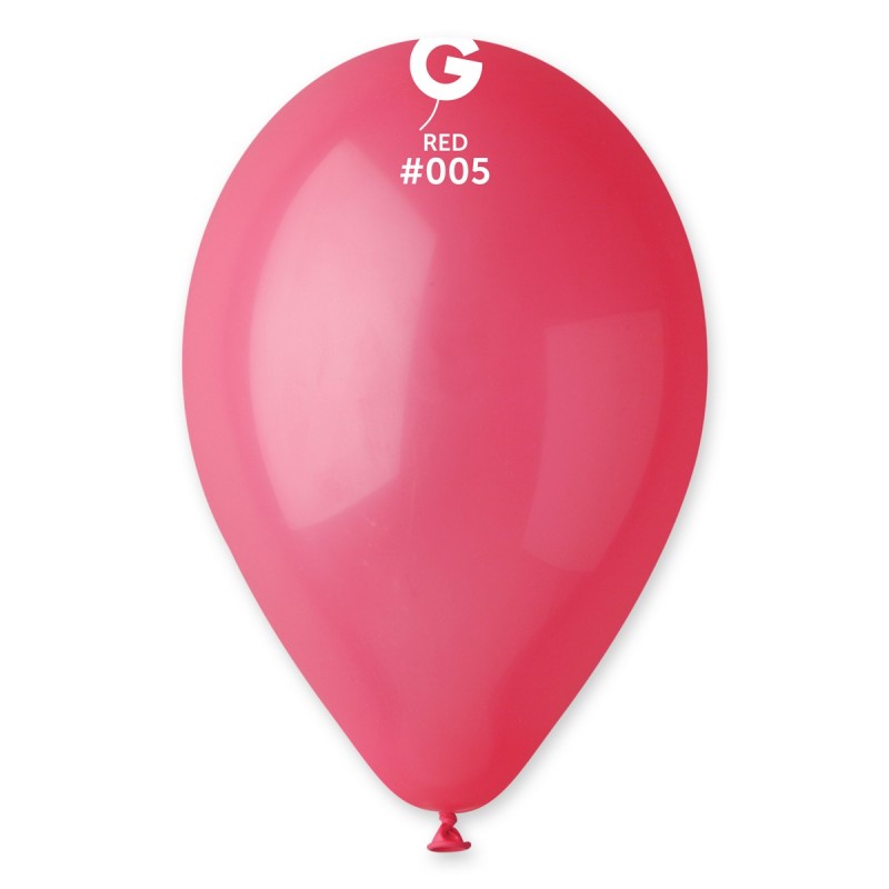 Ballon GEMAR 12'' 30 cm ROUGE   en poche de 50 ballons