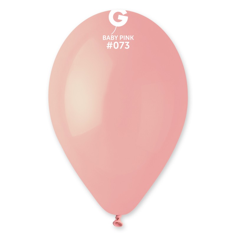 Ballon GEMAR 12&#039;&#039; 30 cm Rose B&eacute;b&eacute; (Macaron Pastel)  en poche de 50 ballons