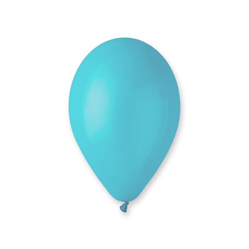 Ballon GEMAR 12&#039;&#039; 30 cm TURQUOISE en poche de 50 ballons
