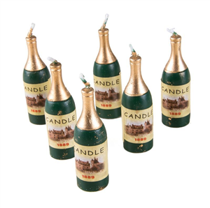 6 Bougie Bouteilles de Champagne