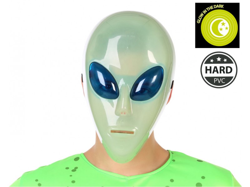 Masque Adulte PVC dur  - Alien  glow in the dark