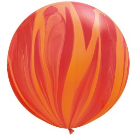 Ballons Qualatex Superagate Rouge/Orange 3&#039;(90cm)