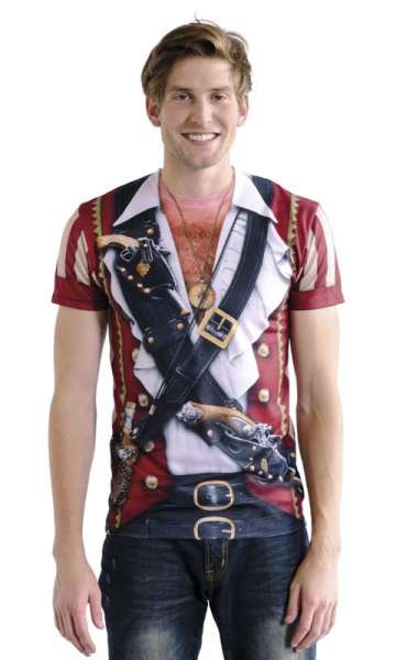Tee Shirt Impression R&eacute;aliste Pirate Taille  M , L ou XL