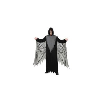 Costume Adulte D&#039;Ange Noir  Taille Unique M/L