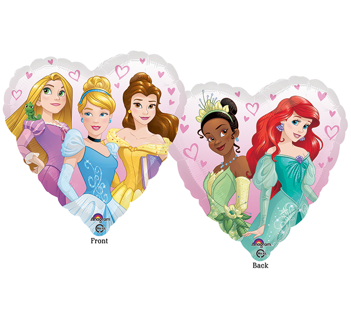 Ballon Alu Anagram Coeur  Princesses Disney 17'' 43 cm