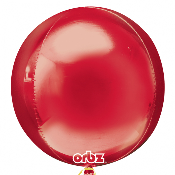 Ballon Alu sph&egrave;re ORBZ Rouge 40 cm