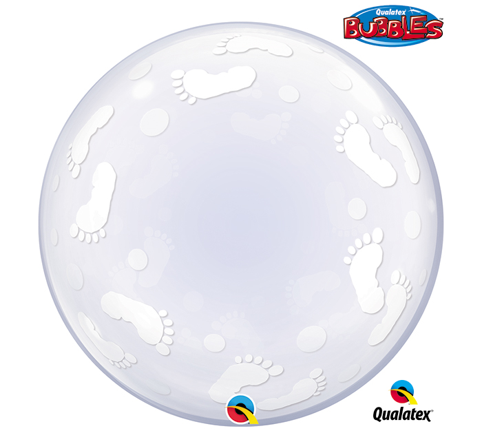 Ballon Bubble Empreinte pied bébé 24 (61cm)