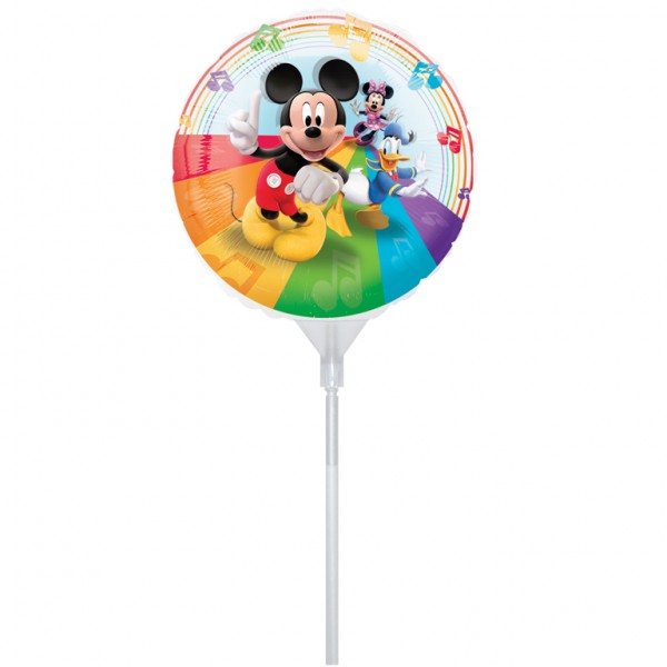 Ballons Alu rond avec tige Mickey et ses amis disney lot de 3 ballons gonflage &agrave; l&#039;air (23cm)